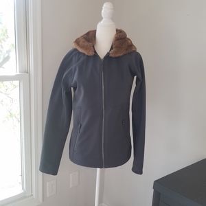 Marmot fleece lined faux fur hooded jacket